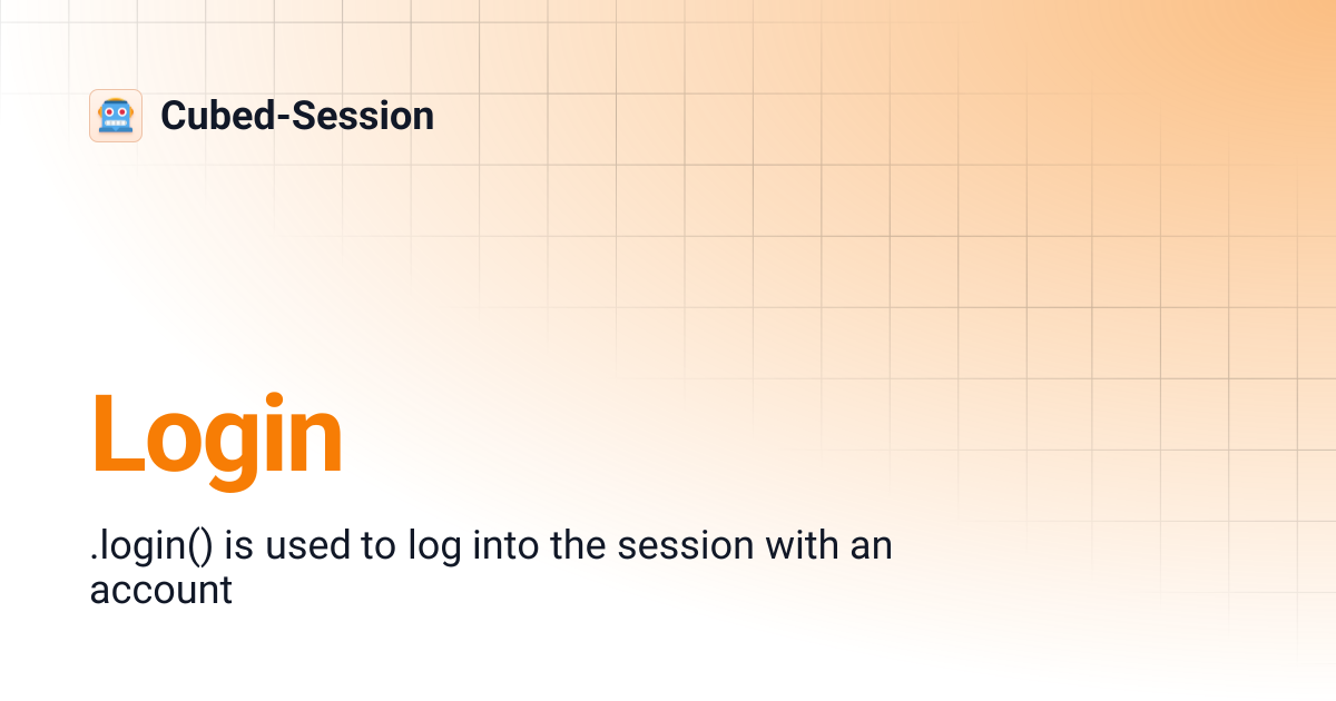 Login | Cubed-Session